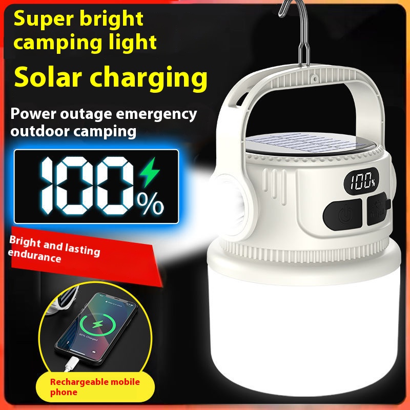 Solar Emergency Charger - LED Solar Bulb Light Rechargeable Portable