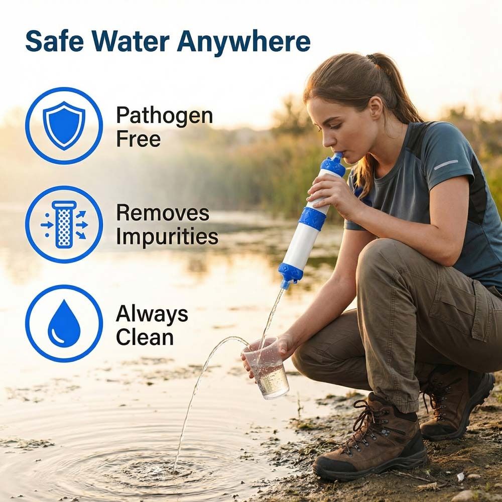 Mini Mini Water Filter Straw P - Water Purification Straw 评论和价格